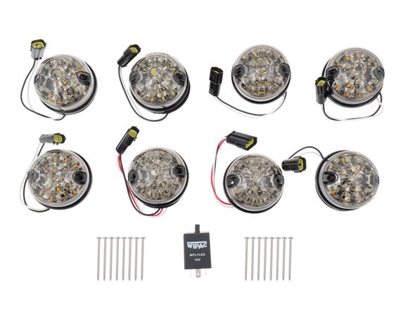 LED Smoke Lamp Upgrade Kit 73mm (9pc) - LL1782SMOKE - Wipac